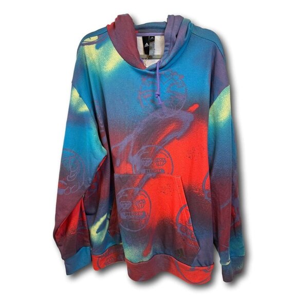 adidas Other - ADIDAS BIG MOOD FRENCH TERRY PULLOVER HOODIE BLUE / PURPLE HG8187 Sz: 2XL NWT